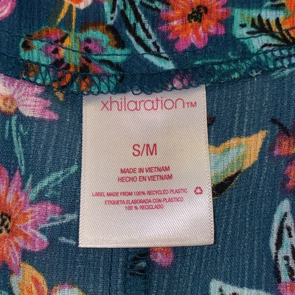 Xhiliration Floral Boho Beach Cover Up Kimono - Picture 9 of 10